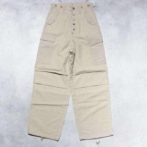 SUGARHILLWOOL LINEN HICKORY ARMY CARGO PANTS(HICKORY)