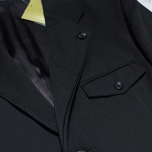 Yohji Yamamoto POUR HOMME DOUBLE LEFT PANEL 3-BUTTON JACKET