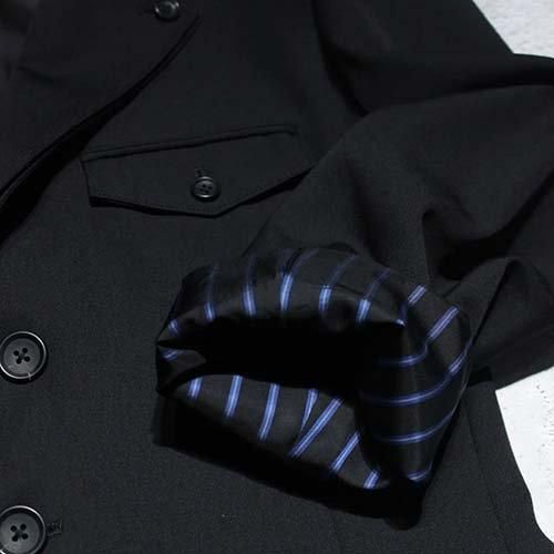 Yohji Yamamoto POUR HOMME DOUBLE LEFT PANEL 3-BUTTON JACKET