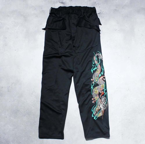 sulvamSHINY JERSEY EMBROIDERY PANTS(Black)