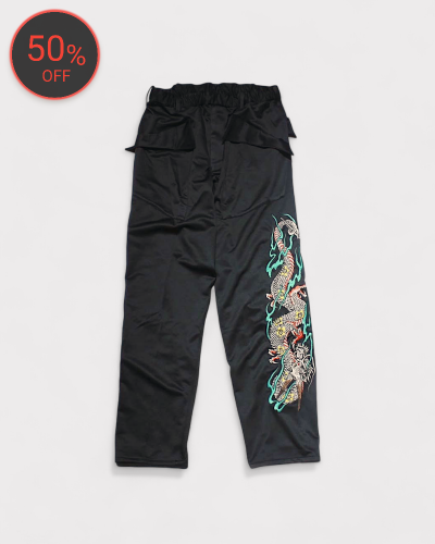 <img class='new_mark_img1' src='https://img.shop-pro.jp/img/new/icons20.gif' style='border:none;display:inline;margin:0px;padding:0px;width:auto;' />sulvamSHINY JERSEY EMBROIDERY PANTS(Black) 93,500-