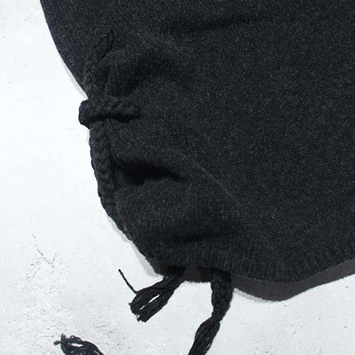 Yohji Yamamoto POUR HOMME】SIDE STRING DETAIL TURTLENECK(Charcoal 