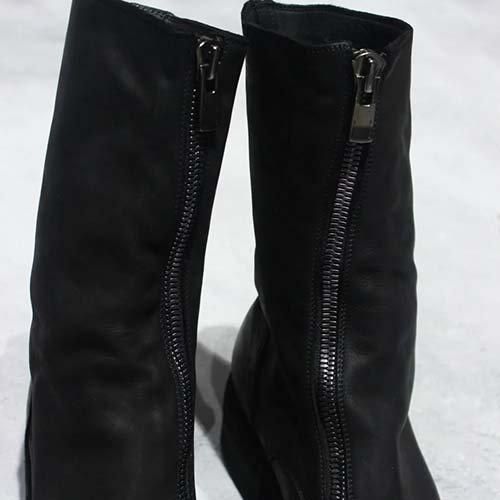 Yohji Yamamoto POUR HOMME】SOFT CALF LEATHER FRONT ZIPPER Yohji Yamamoto POUR HOMME】SOFT CALF LEATHER FRONT ZIPPER