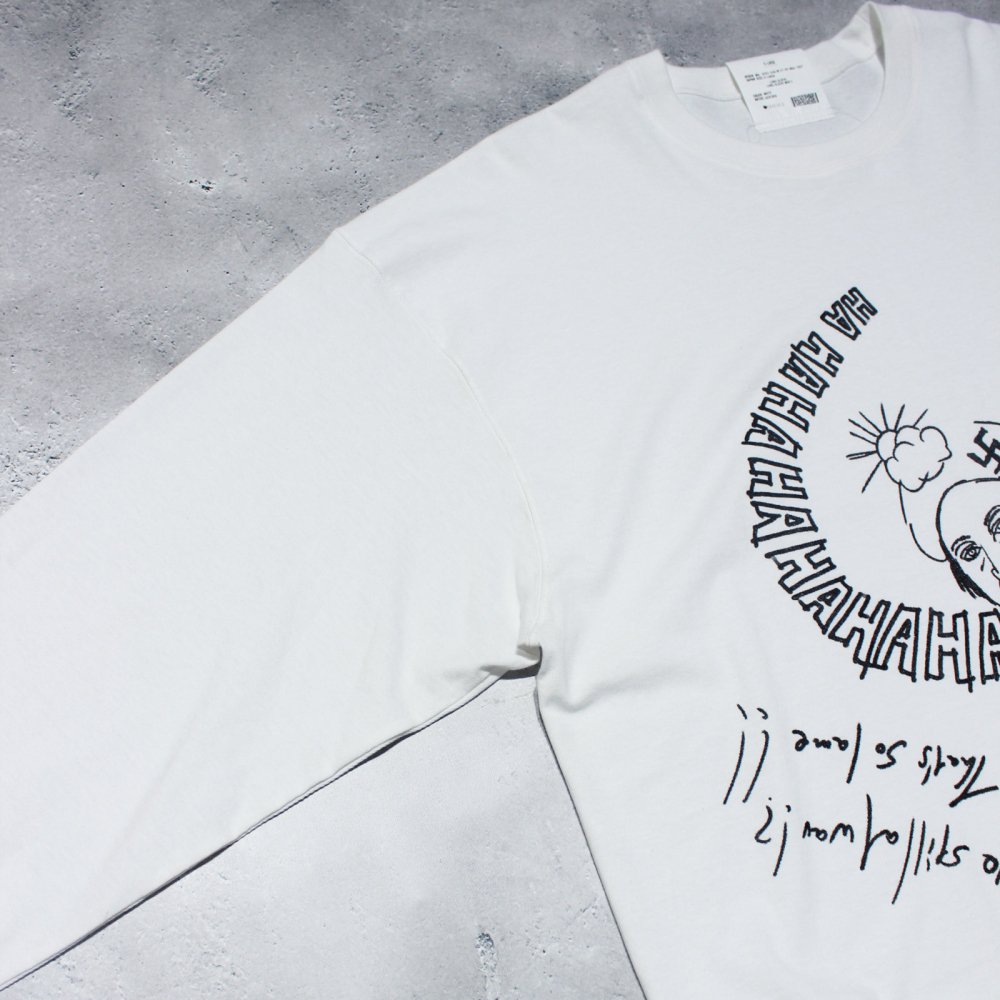 SEVESKIG】LONG SL TEE Ver,HAHAHHAHAHAHA(White) | アメリカ大陸を