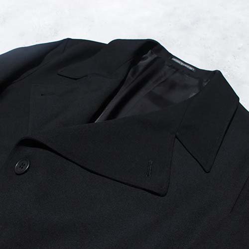 Yohji Yamamoto POUR HOMME】ARMY GABARDINE HEM CUFFS COAT | - RARE