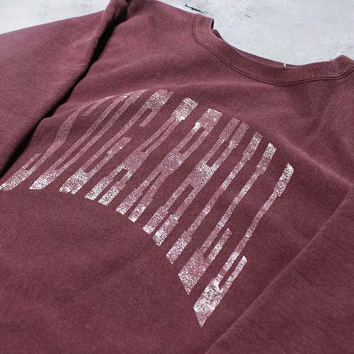 SUGARHILL】COLLEGE PRINT SWEAT SHIRT(AGED RED) | - RARE OF THE LOOP