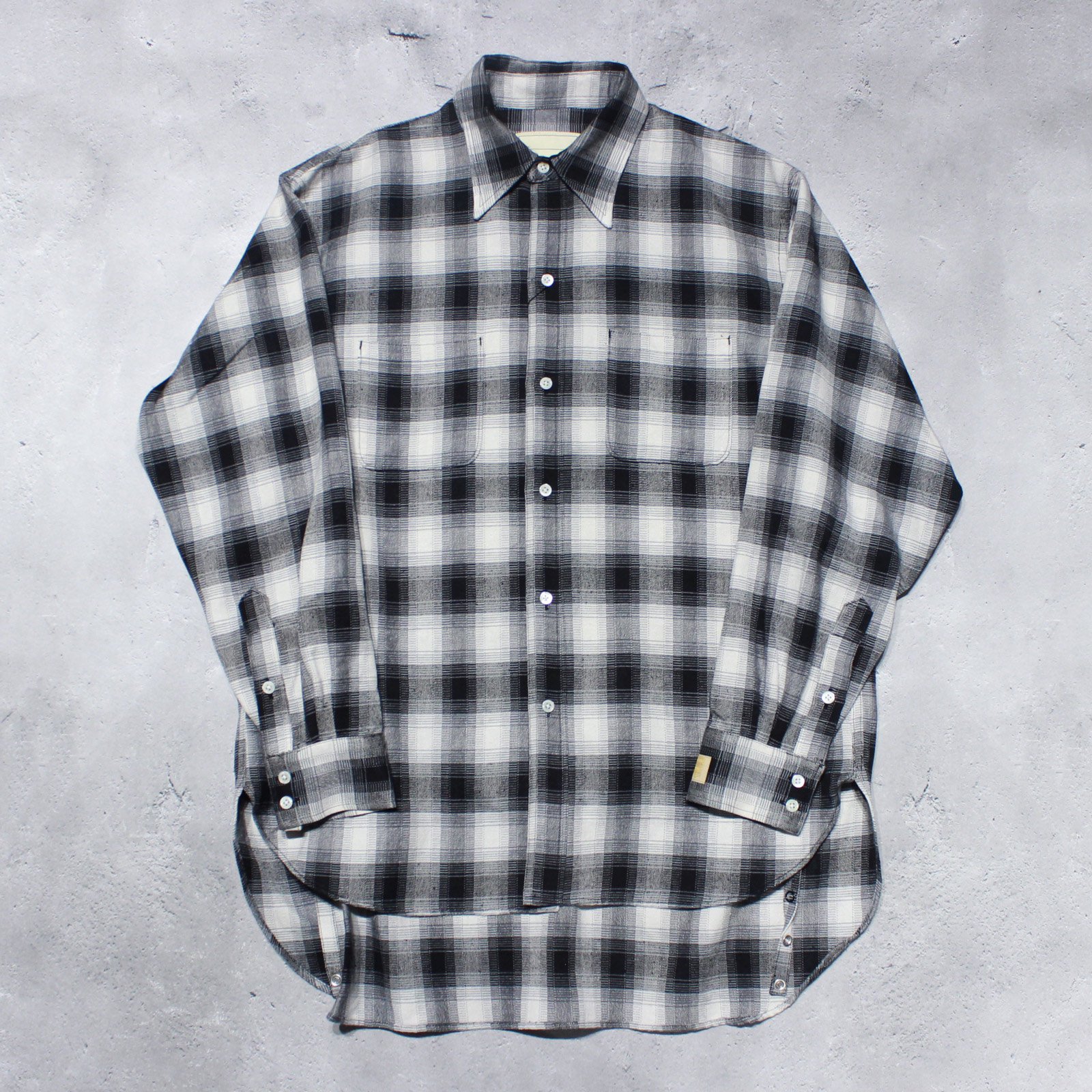 SEVESKIGSilk flannel Shirt(Black)