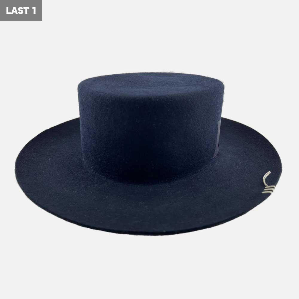 HUNTISM】Wool Boater Hat(Navy) | - RARE OF THE LOOP