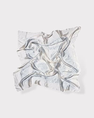 SUGARHILLBENDED SILK SCARF(WHITE)
