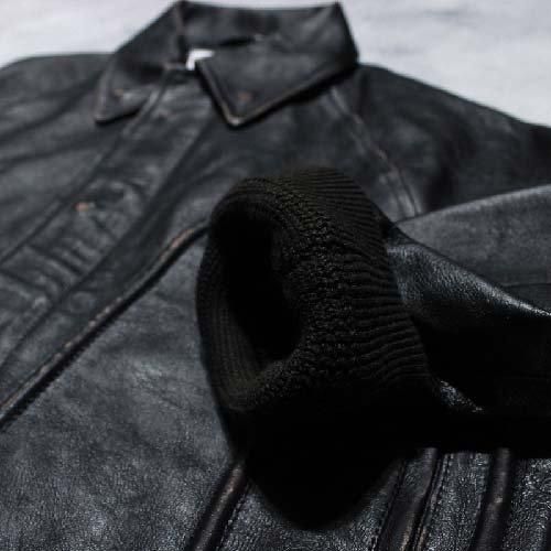 SUGARHILL】CORDED LEATHER BLOUSON(BLACK) | - RARE OF THE LOOP
