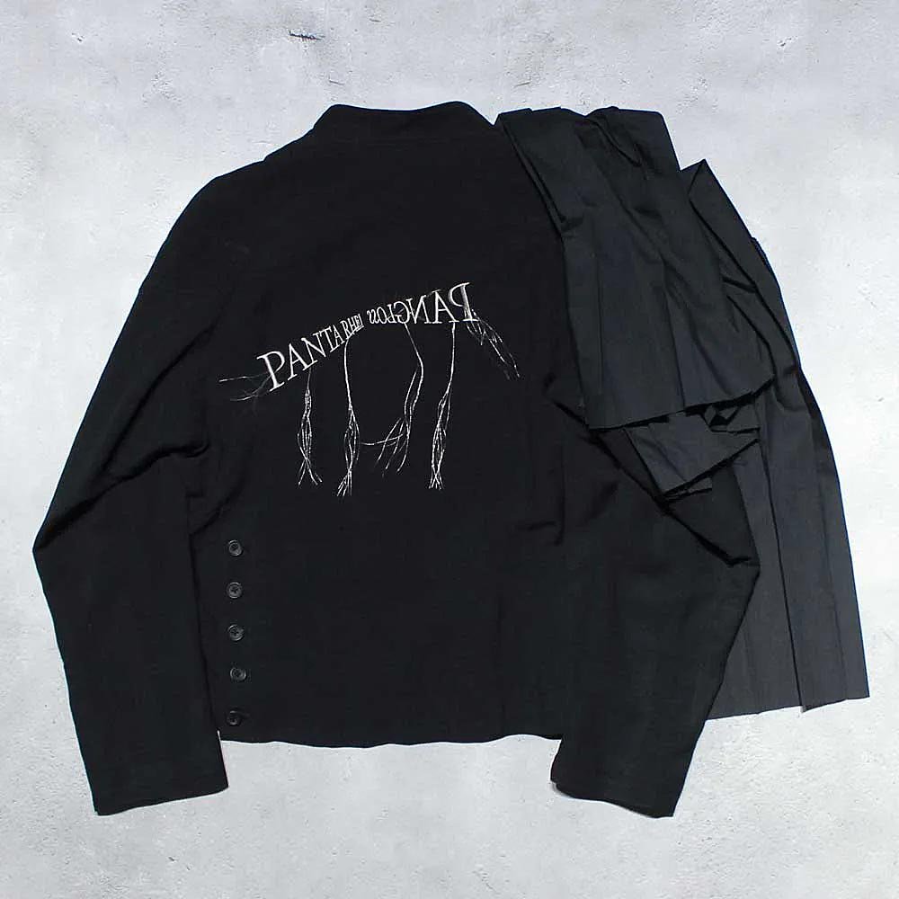 【Yohji Yamamoto POUR HOMME】LI/RYCANVAS W-EMBROIDERY AND PLEATS JKT | -RARE  OF THE LOOP 1227円