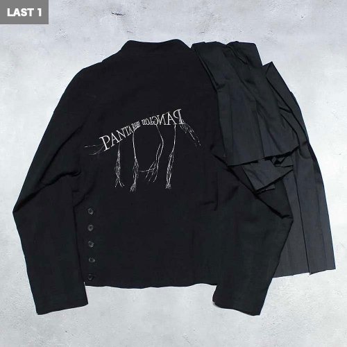 Yohji Yamamoto POUR HOMMELI/RYCANVAS W-EMBROIDERY AND PLEATS JKT
