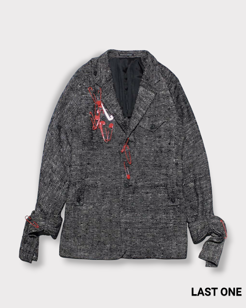 Yohji Yamamoto POUR HOMME】WILD SILK SLEEVE CUFF TIED SAFETY Yohji Yamamoto POUR HOMME】WILD SILK SLEEVE CUFF TIED SAFETY