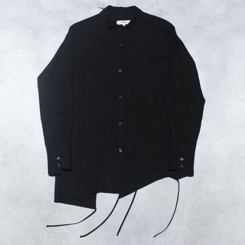 sulvamDOUBLE COLLAR PIPING SHIRTS(Black)