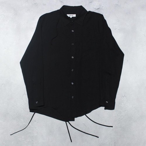 sulvamBACK SLIT PIPING SHIRTS(Black)