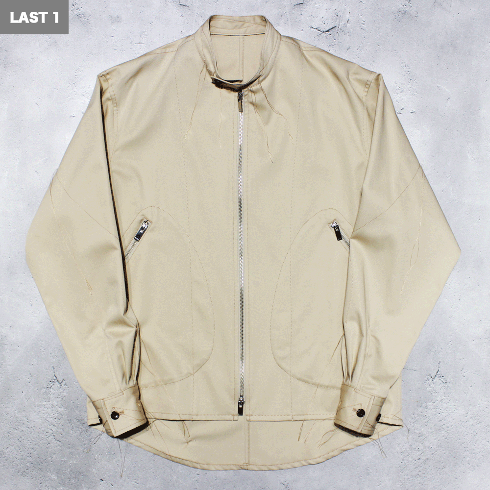 <img class='new_mark_img1' src='https://img.shop-pro.jp/img/new/icons8.gif' style='border:none;display:inline;margin:0px;padding:0px;width:auto;' />sulvamCOLOR STITCHED ZIP-UP JACKET(Beige)