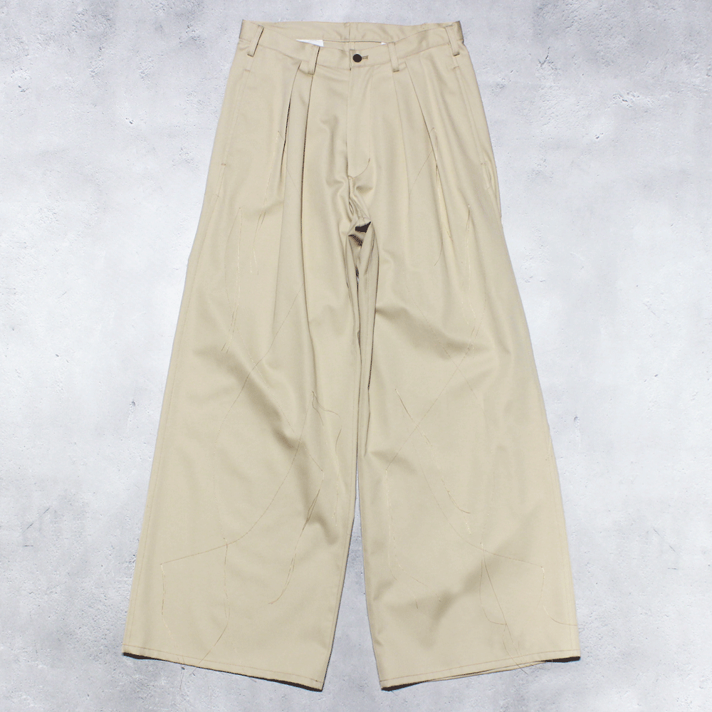 <img class='new_mark_img1' src='https://img.shop-pro.jp/img/new/icons8.gif' style='border:none;display:inline;margin:0px;padding:0px;width:auto;' />sulvamCOLOR STITCHED WIDE PANTS(Beige)