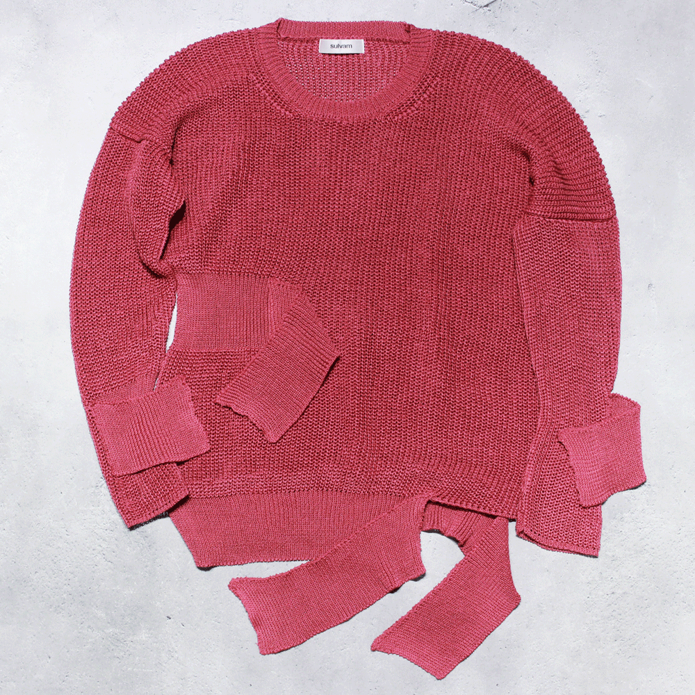 <img class='new_mark_img1' src='https://img.shop-pro.jp/img/new/icons8.gif' style='border:none;display:inline;margin:0px;padding:0px;width:auto;' />sulvamBROKEN KNIT(Pink)