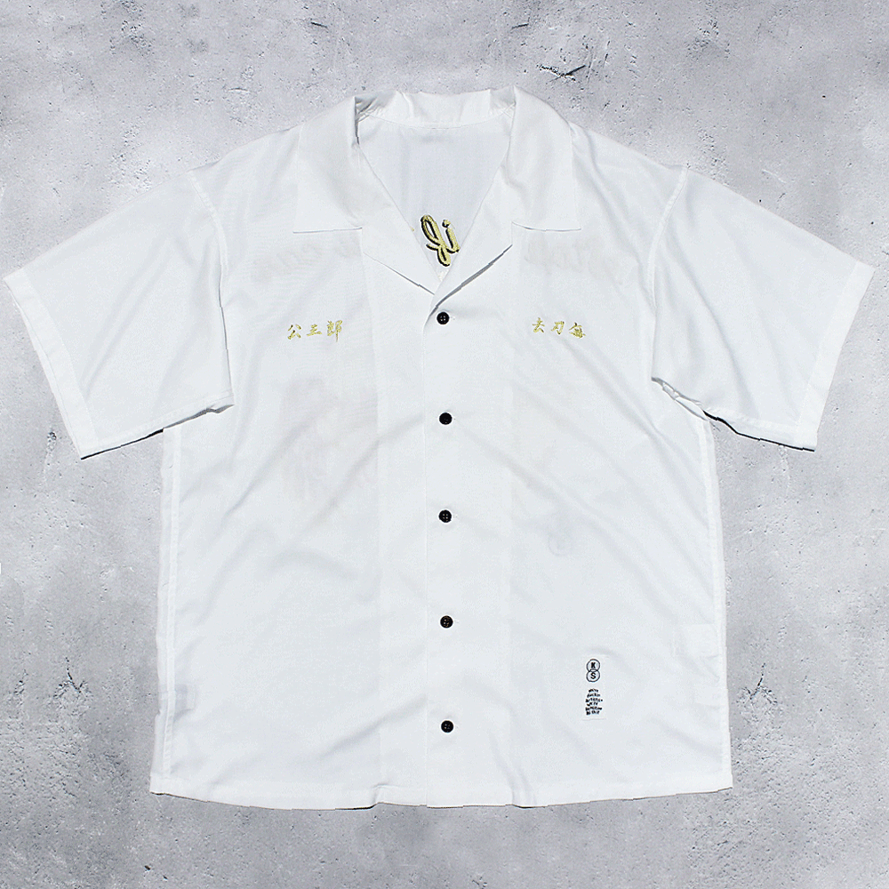 kozaburoKOZABURO OPEN COLLAR SHIRT - シャツ