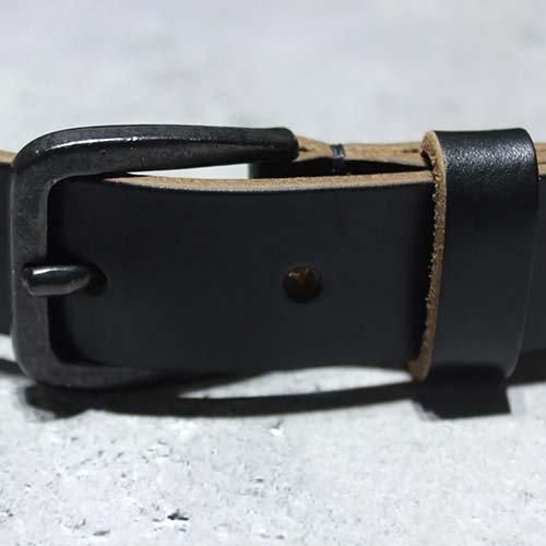 Yohji Yamamoto POUR HOMME】25MM HORWEEN OILED LEATHER BELT