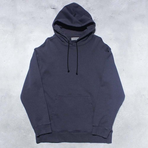 Yohji Yamamoto POUR HOMMEDISTRESSED FLEECE PULLOVER HOODIE(Gray)