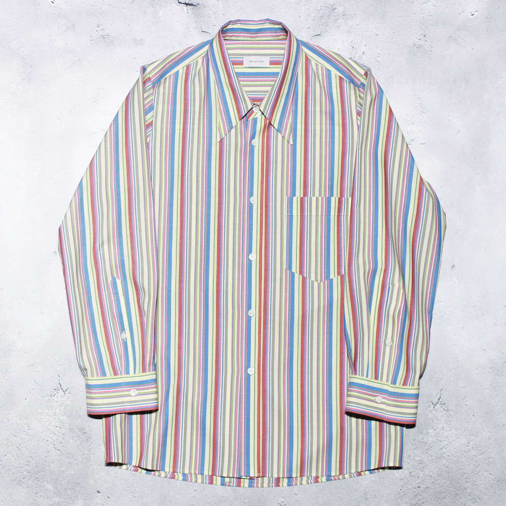 <img class='new_mark_img1' src='https://img.shop-pro.jp/img/new/icons8.gif' style='border:none;display:inline;margin:0px;padding:0px;width:auto;' />BED j.w. FORDStripe Shirt(NATURAL)