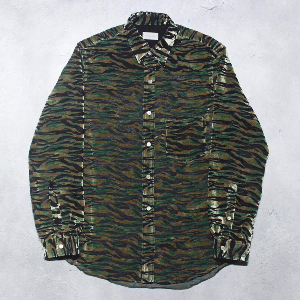 <img class='new_mark_img1' src='https://img.shop-pro.jp/img/new/icons8.gif' style='border:none;display:inline;margin:0px;padding:0px;width:auto;' />BED j.w. FORDVelvet Shirt(FOREST)