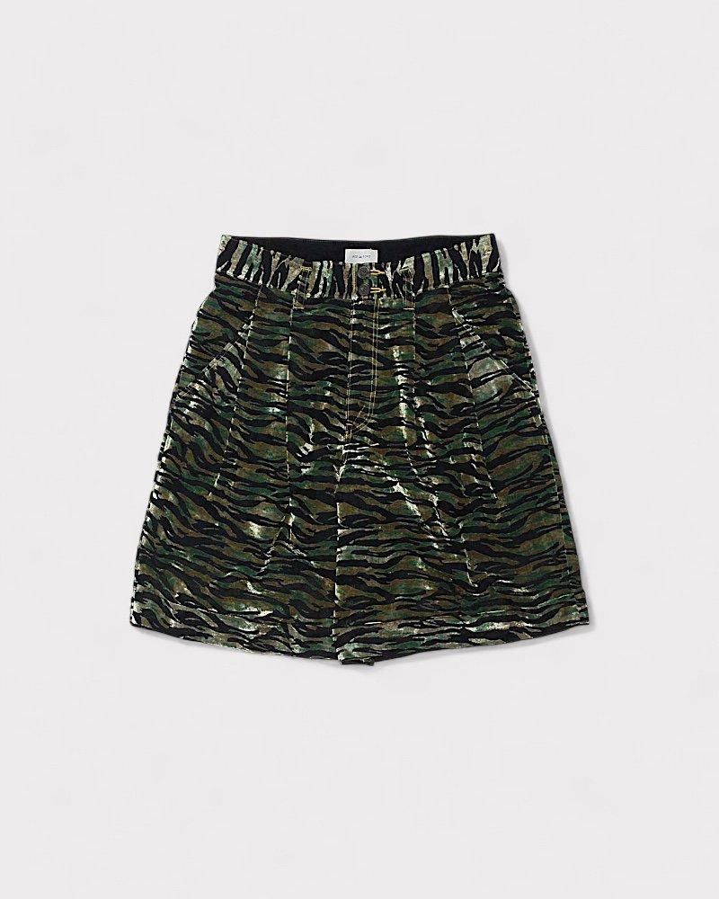 トップス BED J.W. FORD 24ss VELVET MILITARY VEST BED j.w. FORD】Velvet Cargo Shorts(FOREST) | - RARE OF THE LOOP