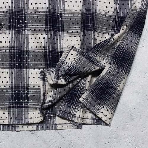 シュガーヒル パンチング ヤク オンブレ プラッド オープン カラー