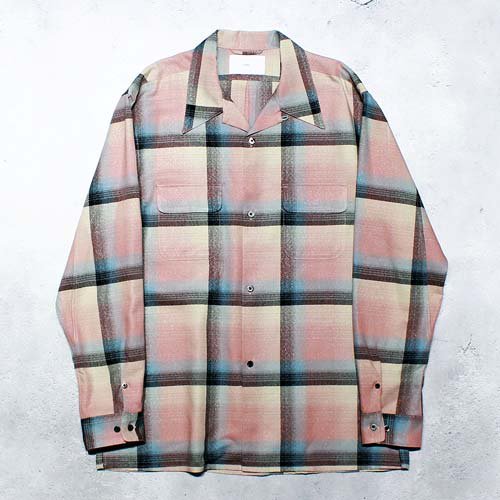 <img class='new_mark_img1' src='https://img.shop-pro.jp/img/new/icons8.gif' style='border:none;display:inline;margin:0px;padding:0px;width:auto;' />SUGARHILLRAYON OMBLE PLAID OPEN COLLAR BLOUSE(PINK OMBRE)