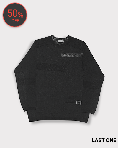 <img class='new_mark_img1' src='https://img.shop-pro.jp/img/new/icons20.gif' style='border:none;display:inline;margin:0px;padding:0px;width:auto;' />Yohji Yamamoto POUR HOMME12-GAUGE JERSEY ROUND NECK LONG SLEEVE KNIT(Black) 52,800-