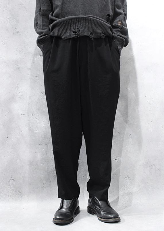 Yohji Yamamoto POUR HOMME】Ta TUXEDO U-DOUBLE STITCH ELASTIC PANTS | - RARE  OF THE LOOP