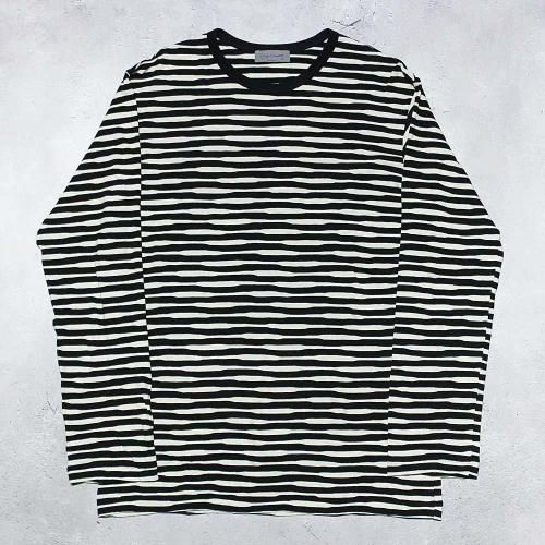 Yohji Yamamoto POUR HOMMETWIST STRIPE ROUND NECK LONG SLEEVE T
