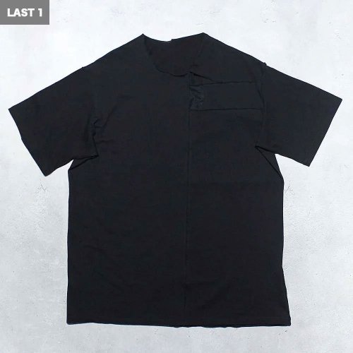 Yohji Yamamoto POUR HOMME30/-PATCHWORK JERSEY SHEER SWITCH SHORT SLEEVE T
