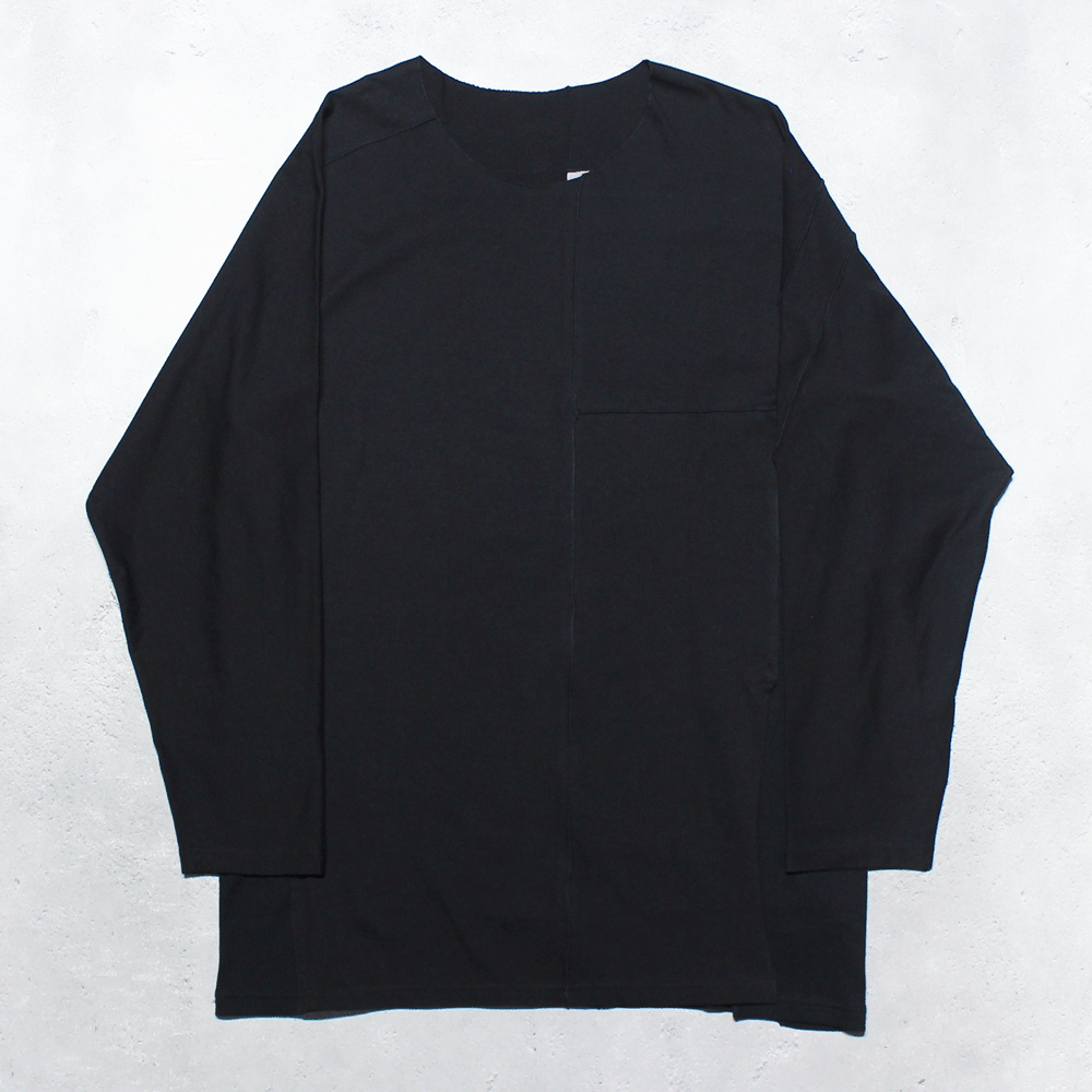 Yohji Yamamoto POUR HOMME30/-PATCHWORK JERSEY SHEER SWITCHING LONG SLEEVE T
