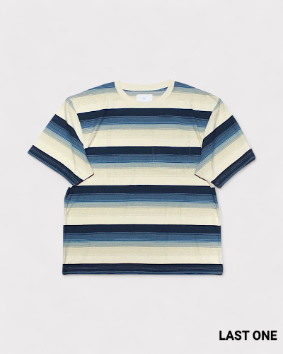 SUGARHILLMULTI STRIPE BIG TEE(BLUE STRIPE)