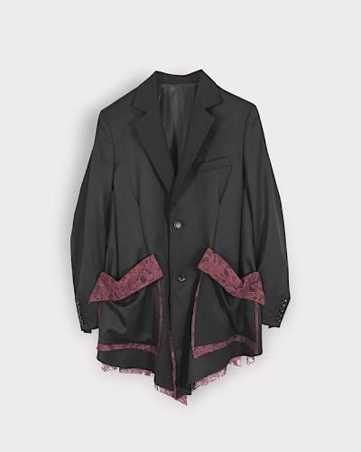 【超美品】Sulvam ギャバジンレースロングコート 超美品】Sulvam ギャバジンレースロングコート
