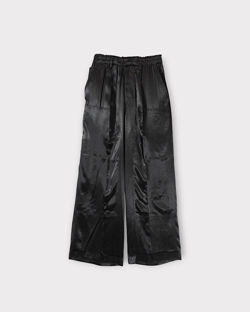 BED j.w. FORD Rayon-Satin Fabric Painter Pants (Black) | bed