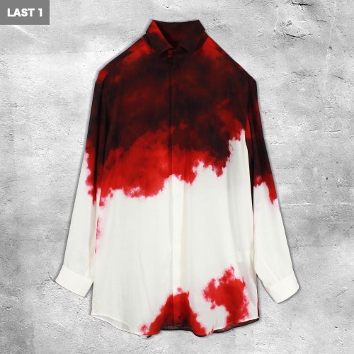 <img class='new_mark_img1' src='https://img.shop-pro.jp/img/new/icons8.gif' style='border:none;display:inline;margin:0px;padding:0px;width:auto;' />Yohji Yamamoto POUR HOMMECELLULOSE UNEVEN RED BLOUSE