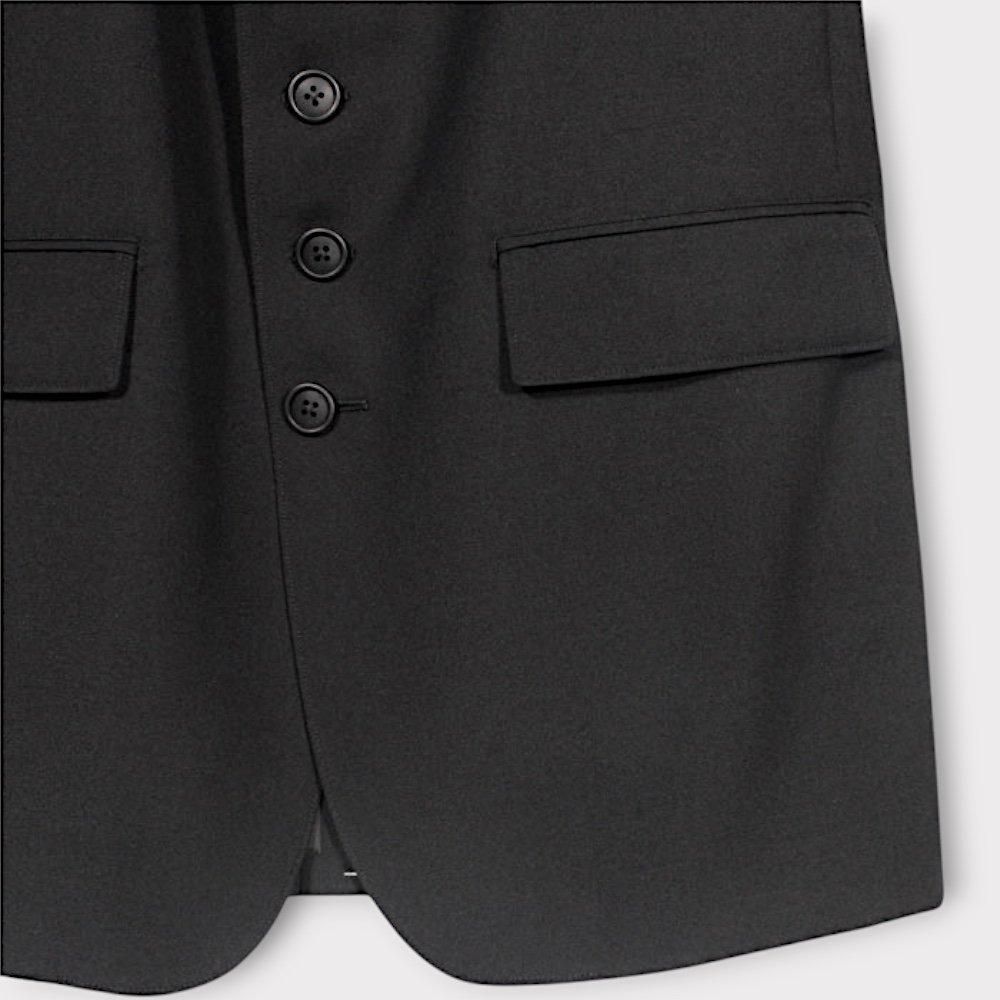 Yohji Yamamoto POUR HOMME】WOOL GABARDINE 5BUTTON JACKET Yohji Yamamoto POUR HOMME】WOOL GABARDINE 5BUTTON JACKET