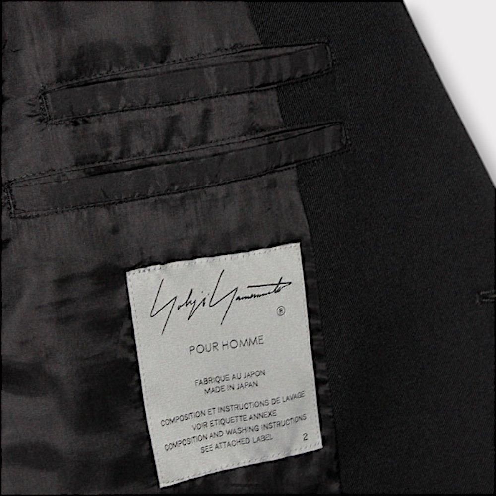 Yohji Yamamoto POUR HOMME】WOOL GABARDINE 5BUTTON JACKET Yohji Yamamoto POUR HOMME】WOOL GABARDINE 5BUTTON JACKET