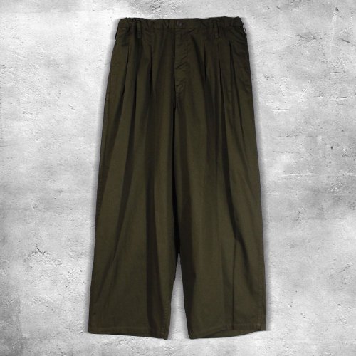 Y's for menGARMENT DYED KATSURAGI PANTS WITH 12-TUCKS(Khaki)