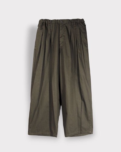 Y's for menGARMENT DYED KATSURAGI PANTS WITH 12-TUCKS(Khaki)