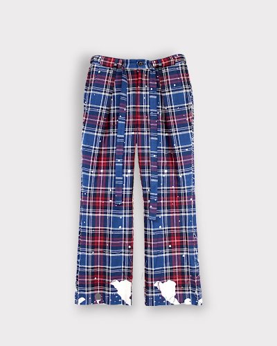 SEVESKIGMelting Plaid Slacks(Blue)