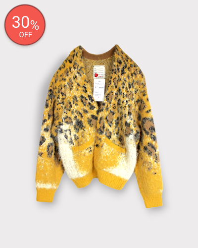 <img class='new_mark_img1' src='https://img.shop-pro.jp/img/new/icons65.gif' style='border:none;display:inline;margin:0px;padding:0px;width:auto;' />SEVESKIGFading Leopard Knit Cardigan(Yellow) 44,000-