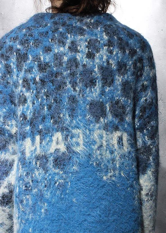SEVESKIG Fading Leopard Knit Cardigan(Blue)|セヴシグ フェー SEVESKIG Fading Leopard Knit Cardigan(Blue)|セヴシグ フェー