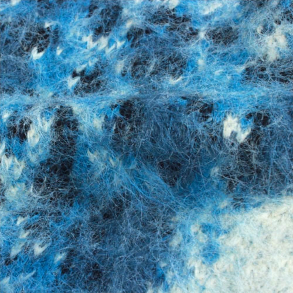 SEVESKIG Fading Leopard Knit Cardigan(Blue)｜セヴシグ フェー