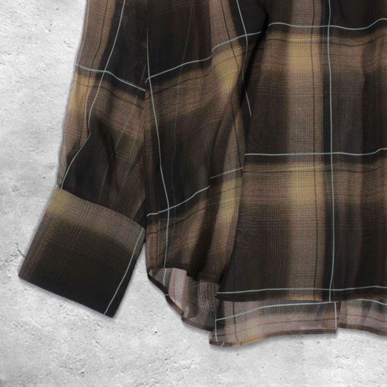 SUGARHILL SHEER OMBRE BLOUSE(BROWN × CAMEL)|シュガーヒル SUGARHILL SHEER OMBRE BLOUSE(BROWN × CAMEL)|シュガーヒル