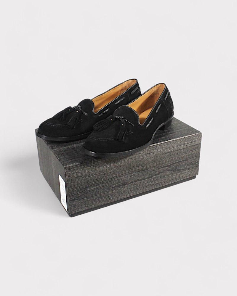 SUGARHILL SUEDE LOAFER “COUPE”(BLACK SUEDE)｜シュガーヒル