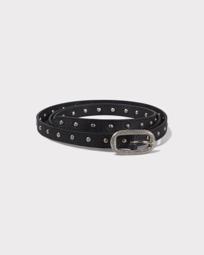 SUGARHILLOVAL BUCKLE STUDED BELT(SILVER)